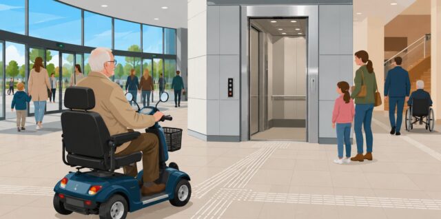 scootmobiel in lift
